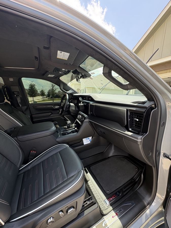 Ford F-150 black leather interior after a full interior detail